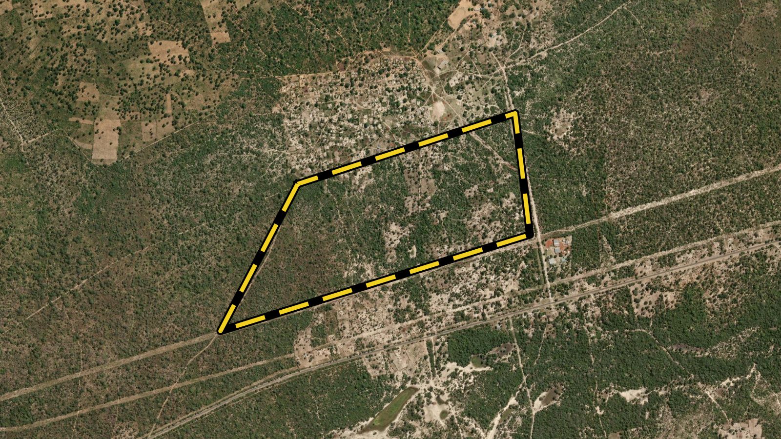 Sesheke site, satellite view with project boundary